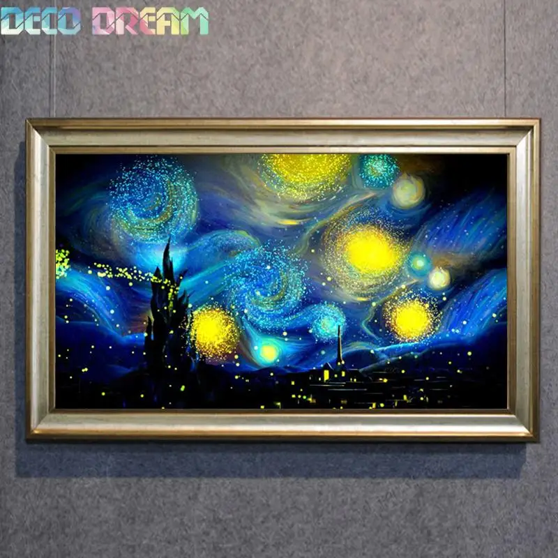 

Needle Arts Craft Diy Full Pebble Round Diamond Mosaic Scenery Oil Painting Cross Stitch Embroidery Vast Sky Popular Hobby Gift