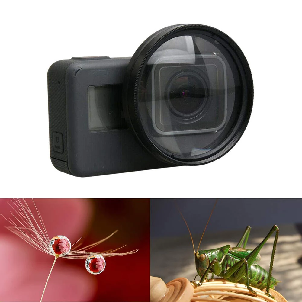 

52mm Magnifier 10x Magnification Macro Close Up Lens for GoPro Hero 7 6 5 Black Action Camera for Go Pro Accessories