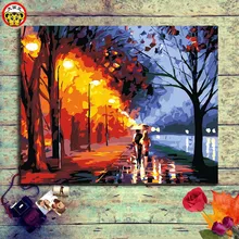 Картина по номерам художественная краска по номерам пейзаж, улица, полноцветный, Прохладный