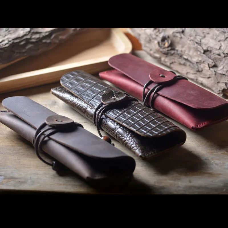Чехол ручной работы из натуральной кожи для карандашей|leather pencil bag|pen pouchpencil bag |