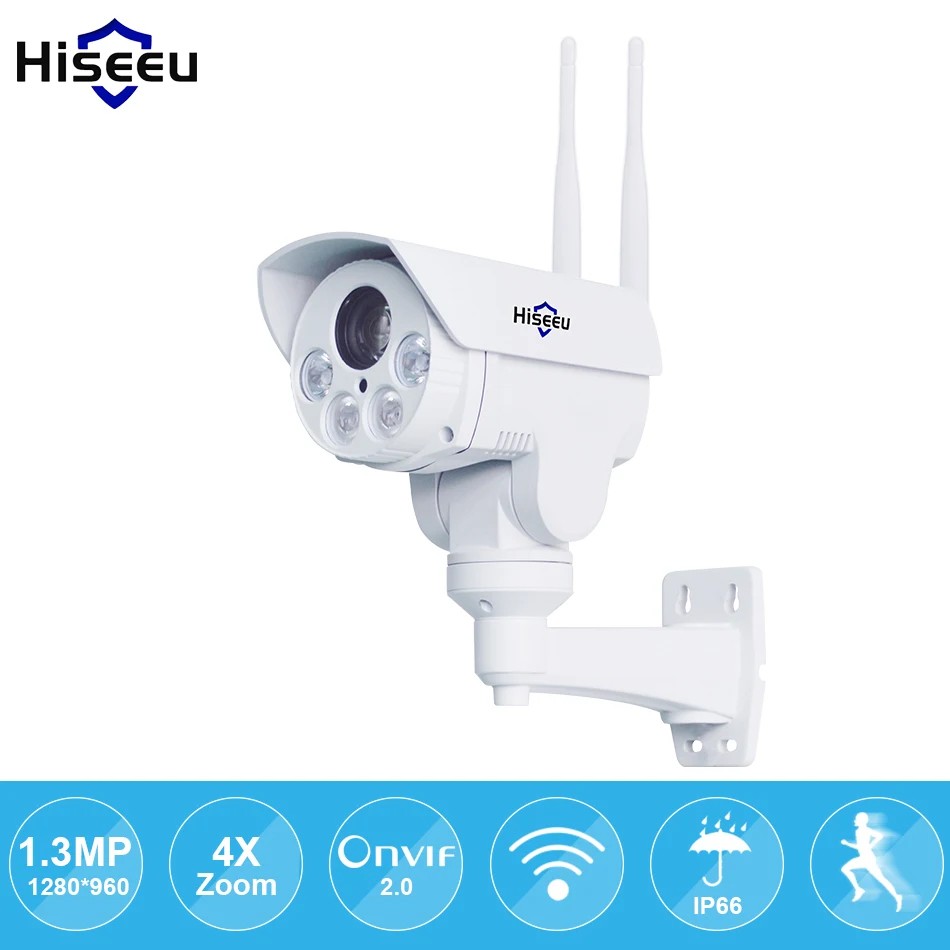 

IP Camera wi-fi PTZ Bullet 4X Zoom 1080P IP Speed dome CCTV camera Project Night Vision Outdoor Waterproof IP66 IRCUT P2P Hiseeu