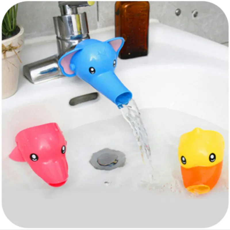 1PCS Cute Cartoon Silicone Water Tap Extension Device Home Bath Prod Kids Water Chute Convenient Bathroom Accessories