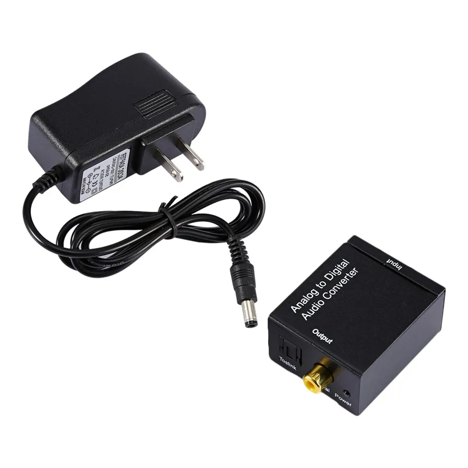 

AU/US/EU/UK Plug Analog L/R to Digital SPDIF Coaxial Coax RCA & Optical Toslink Audio Converter