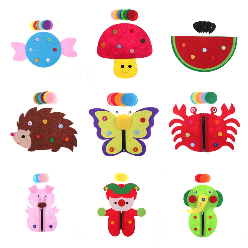 

Hand Zipper Button Teaching Kindergarten manual Diy Weave cloth Early Learning Education Toys Montessori Teaching Aids Math Toys
