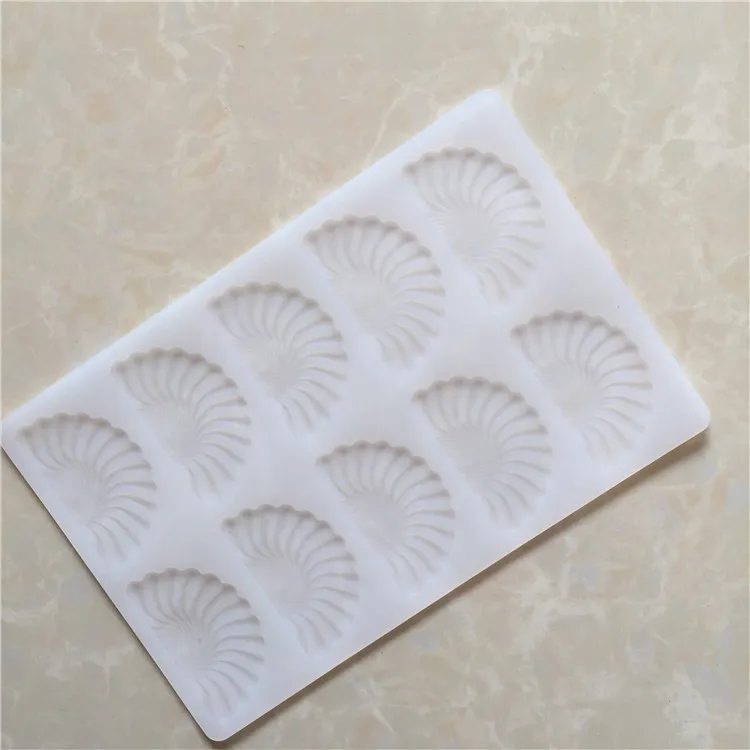 

Creative fan insert piece of silicone Mold DIY cake mold accessories lace mold