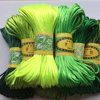 Green Series 20 Meters Satin Nylon Cord Macrame Beading String 2.5mm Knitting Rope Chinese Knot Thread For Jewelry Making original uk fraser anti static cord rope length 10 meters 850 10