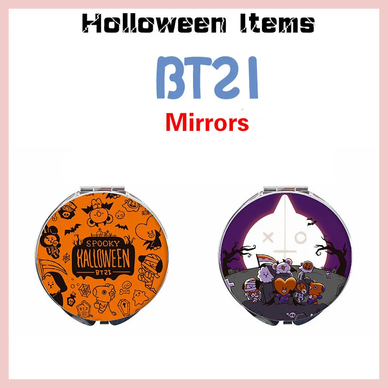 

[MYKPOP]BTS Mirror BT21 Holloween Items Make-up Mirror KPOP Fans Collection SA18103004