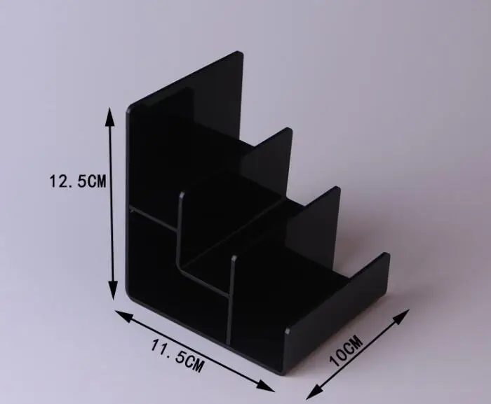 Горячая Акция, 2/3 слой акрилового бумажника, подставка, держатель для кошелька, модная подставка для телефона, косметики, ювелирных изделий, полка для лака для ногтей - Цвет: 3 layers black