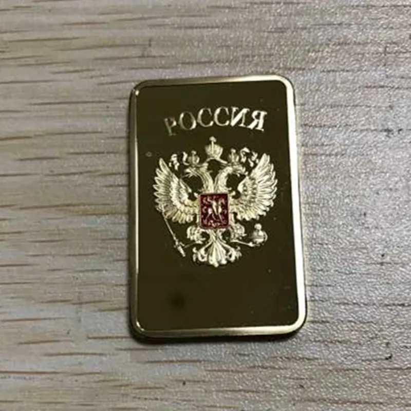 1 шт. карта России унция 50 мм x 28 слиток покрытие 24-каратным настоящим | Отзывы и видеообзор