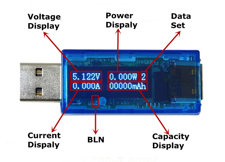 

White USB 3.0 Version Oled Display Screen Usb Meter Detector Voltmeter Ammeter Power Capacity Current Voltage Tester