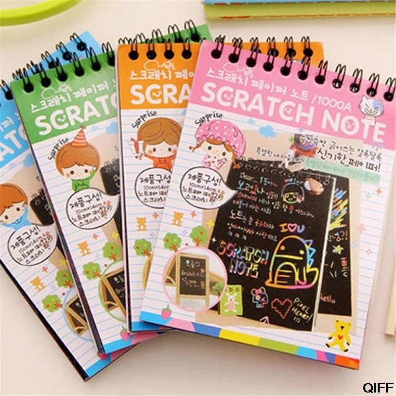 

Scratch Sketch Art Notes Rainbow Scratch Magic Doodle Notes Perfect Travel Activity Gift For Girls Boys May06