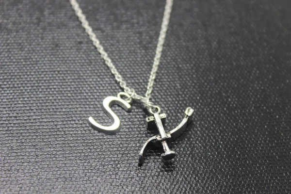 wholesale 12pcs/lot New fashion initial necklace,Antique silver dentist chair charm pendant necklace