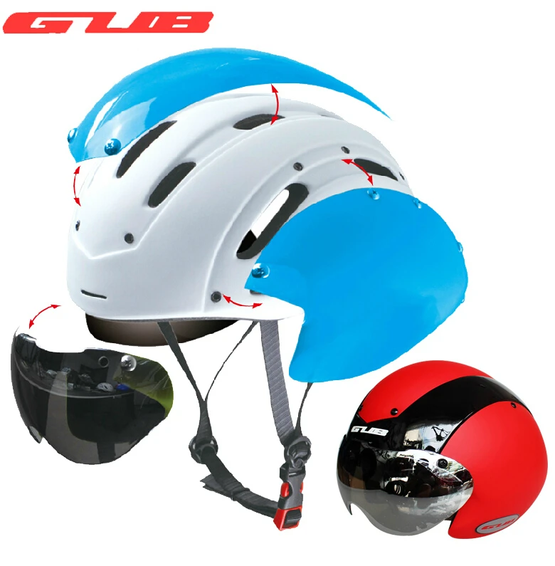 GUB велосипедный шлем для велоспорта Сверхлегкий интегрально-Формованный MTB велосипед дорожный велосипед шлем очки шлем TT с магнитным козырек с защитой от УФ