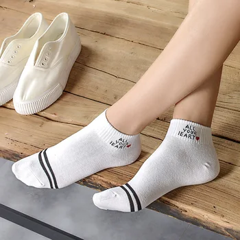 

Women's cotton boat socks spring and summer new wild short tube socks