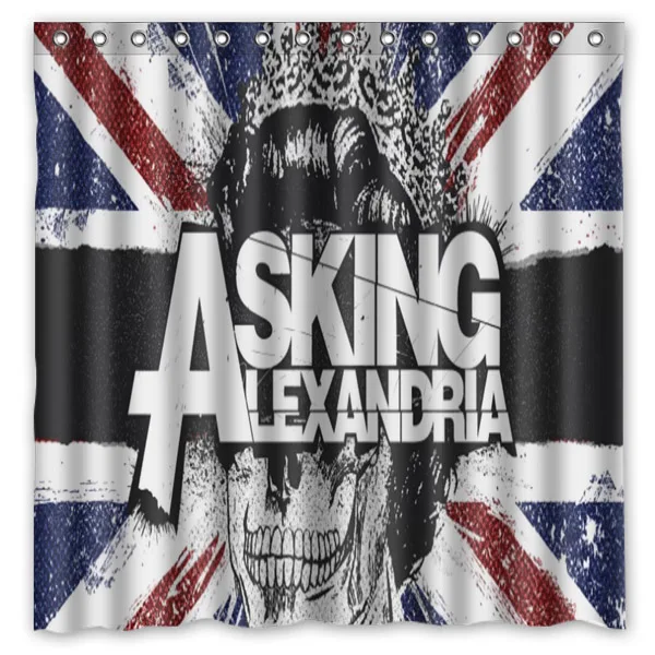 

Asking Alexandria Shower Curtains Waterproof Fabric Bath Curtain High Quality Bathroom Decorative Products 72*72inch