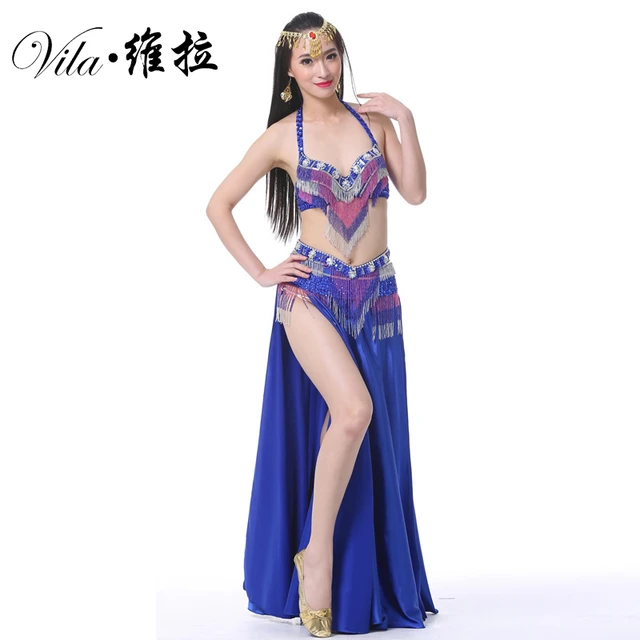 Belly Dance Costume 34c/75c 3pcs Bra&Belt&Skirt Sexy Dancing Women Dance  Clothes Set bellydance wear 6 color For Selection 867# - AliExpress