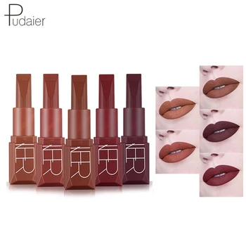 

Pudaier Matte Lipstick Waterproof Nude Pintalabios Batom Women Labiales Girls Lipstick Pumpkin Rich Vitamin E Makeup