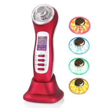3MHz Ultrasonic Massage Skin Care Galvanic LED Photon Facial Deep Cleaning Face Lift Ultrasound Acne Removal Spa Beauty Machine