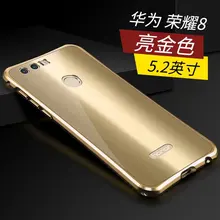 Luxury Metal Case For Huawei Honor 8 Honor8 Mirror Style Aluminum Frame Acrylic Plastic Cover For Honor 8 Phone Accessory