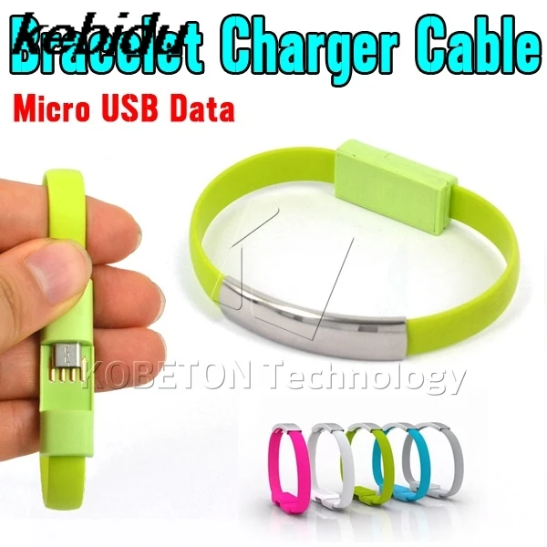

Micro USB Data V8 Charging Cable Bracelet Hand Wrist Charging Sync Data Cable Cord For Android Tablet For HTC Samsung