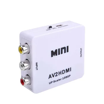 

Mini AV to HDMI Video Converter Box AV2HDMI RCA CVBS to HDMI Adapter for HDTV TV DVDS DU55