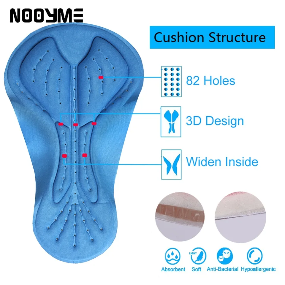 nooyme men's cycling shorts