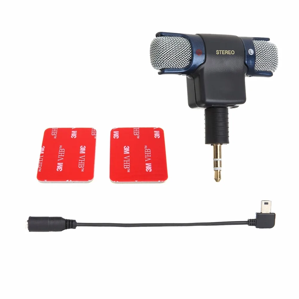 Внешний мини стереомикрофон с микрофоном 17 см 3 5 мм к Mini USB 10 Pin адаптер кабель для