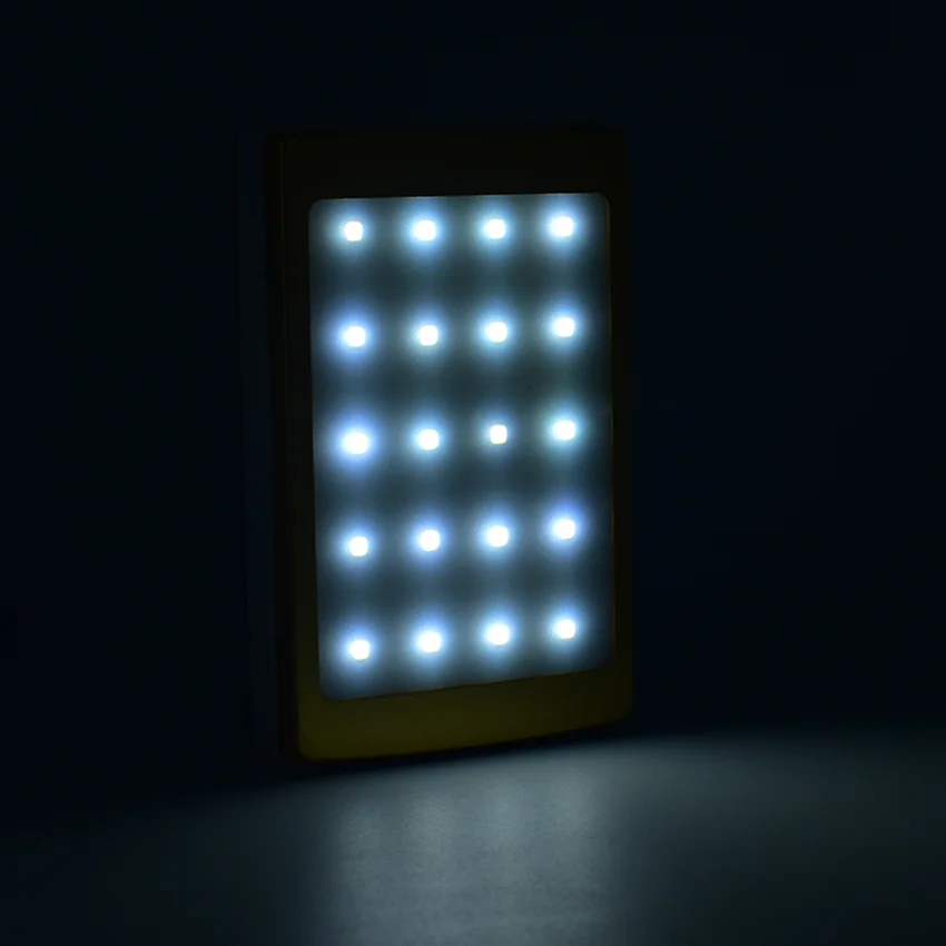 20000mAh Solar charger Power Bank External Battery Power Charger with 20 Pieces LED Lamps for Smart Mobile Phones For Samsung S9