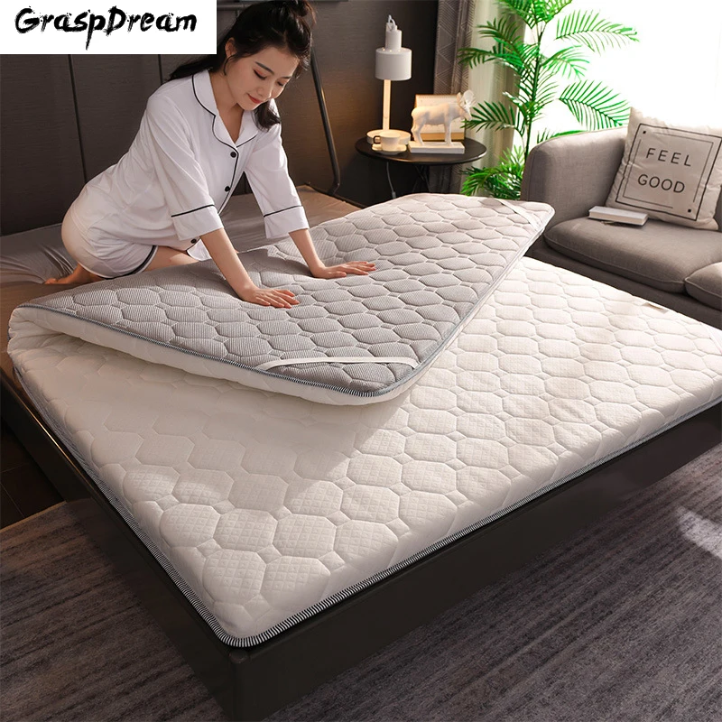 

New Style 6cm/10cm 3D High Rebound Memory Foam Mattress Classic Design White/Gray High Quality Thick Warm Comfortable Mattress