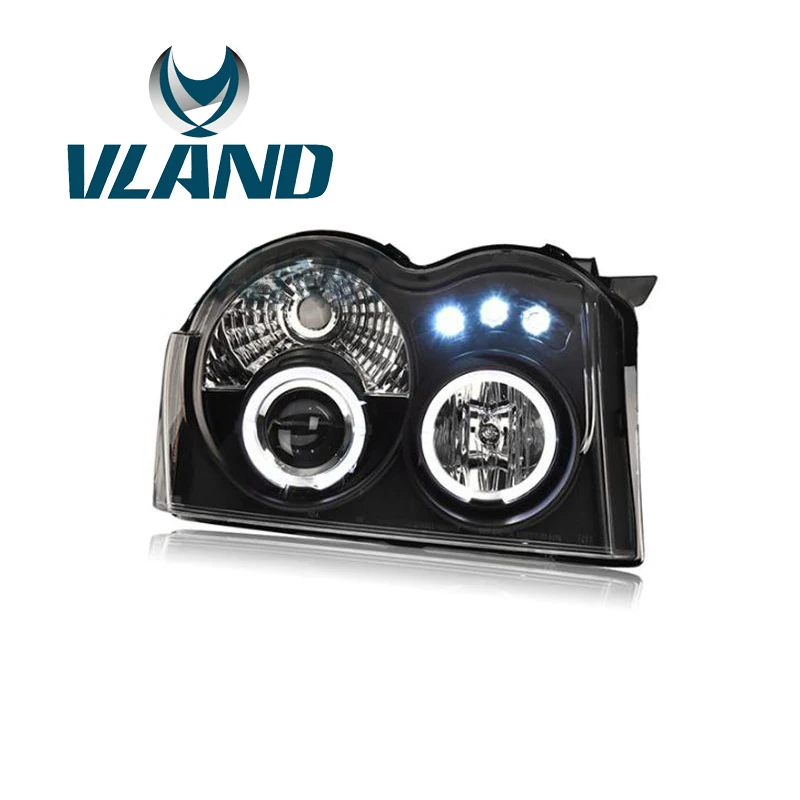 

VLAND Factory For Car Headlamp For Grand Cherokee 2005-2008 LED Headlight Xenon Lens Head Light LED DRL Plug And Play Head Light