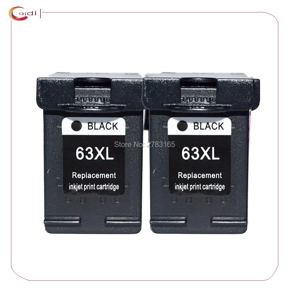 2 черный совместимый hp 63 63XL HP DESKJET 3630 3632 Officejet 4652 4655 ENVY 4522 принтер XL чернильный