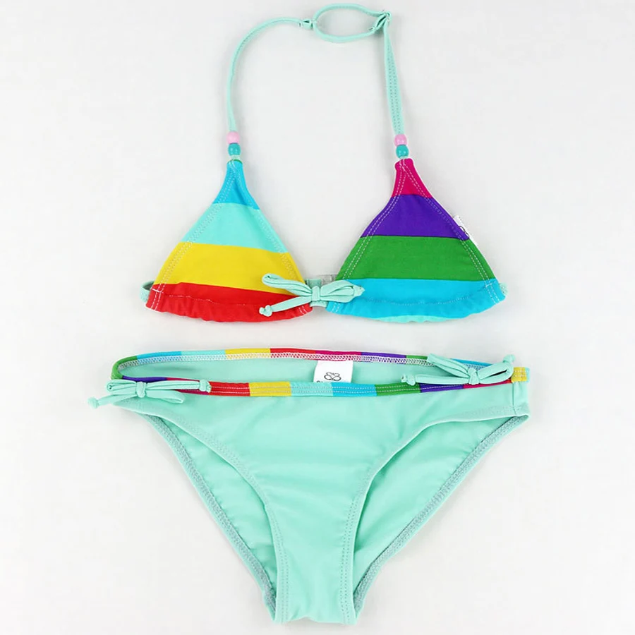 2017 Summer Girls Two Pieces Bikini Swim Wear Kids Baby Girls Swimwear