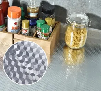 

Kitchen oil-proof stickers cabinet wardrobe waterproof moisture-proof wallpaper thick stove aluminum foil tin foil