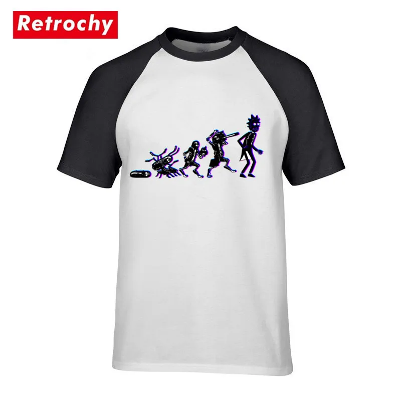 Забавная футболка rick Evolution для мужчин летняя футболка Rick And Morty модная футболка с короткими рукавами и принтом Повседневная футболка с