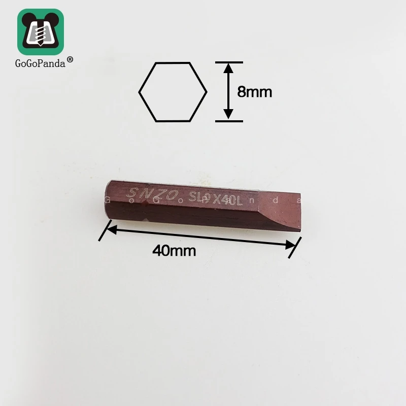 10 шт./лот 9 мм Головка трамбовочная отвертка биты серии 8 мм шестигранный хвостовик 40 мм длинные шлицевые биты SL9