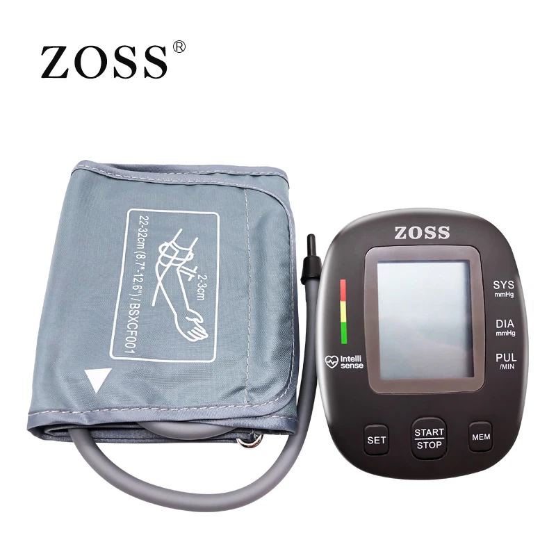 ZOSS последние модели английский или Русский Голос пособия по немецкому языку чип ЖК дисплей предплечье приборы для измерения артериального