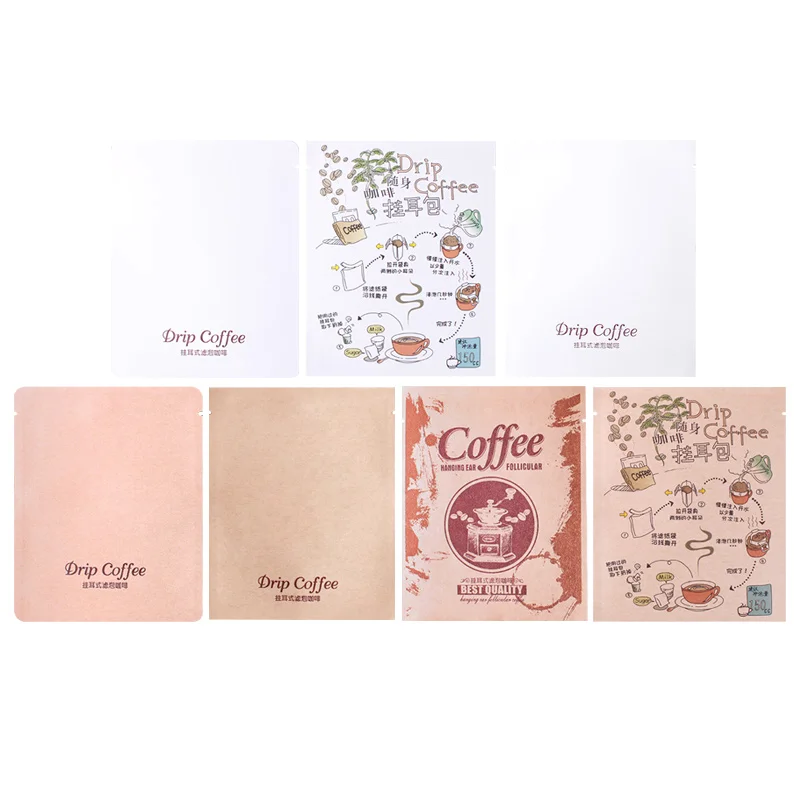 

Drip Coffee Kraft Paper Pouches Aluminum Foil Lamination Bags Eco-friendly Material Good Quality Coffee Bag