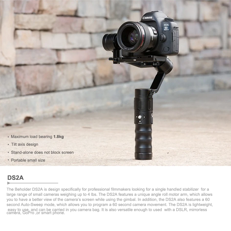 ALUMOTECH для Beholder DS2A на шарнирном замке с 3 Осями для смартфона для DSLR Камера для студийной фото-и сравнить с направляющая для оси Z