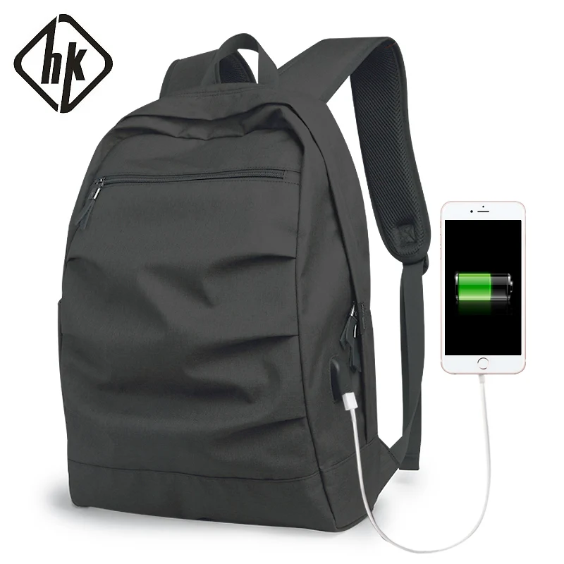 

Men's Backpack Waterproof back pack Male Laptop Notebook Backpack 15.6 Inches School Bags USB Black Casual Travel Road Backpack