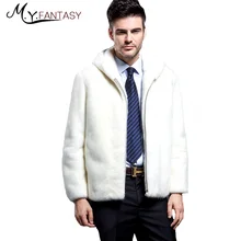 М. Y. FANSTY шуба крест зима квадратный воротник стенд норковая шуба на молнии белый Настоящее теплая меховая куртка человек окрашенные Норк
