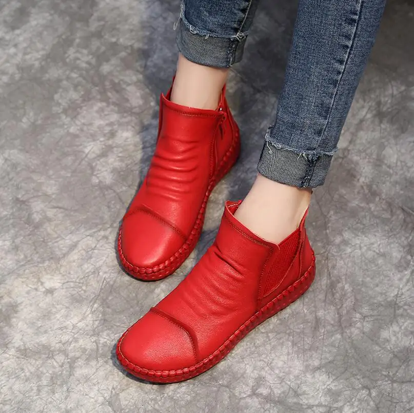 1 2 Cuero Mujer Botines 3 Hecho Otoño Calzado A Mano Femenino Primavera Auténtico K48 Zapatos Plataforma Mujeres Botas aZqWnxgqp