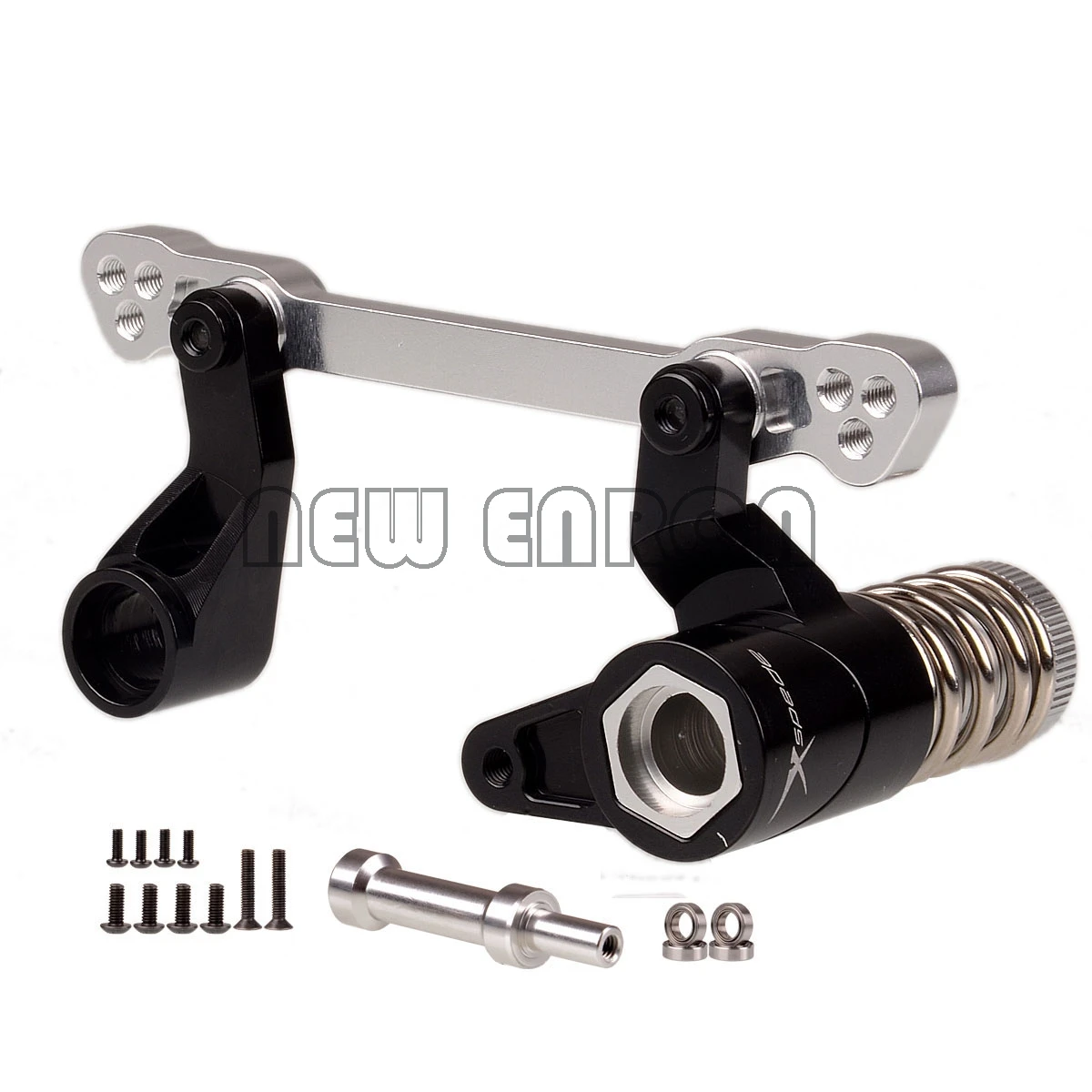 

NEW ENRON ALUMINUM BLACK STEERING ASSEMBLY SAX048 FOR HPI SAVAGE 4.6 5.9 FLUX X XL 85058