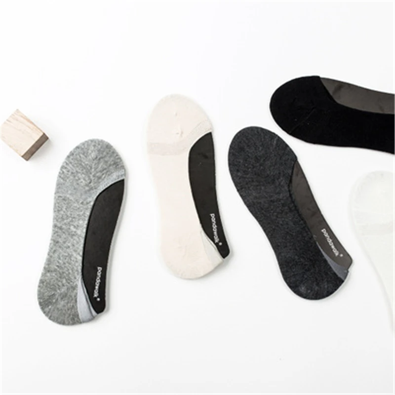 

Invisible Socks Men's Summer Thin Cotton Socks Boat Socks Non-Slip Trend Socks Improved Silicone 1 Pair