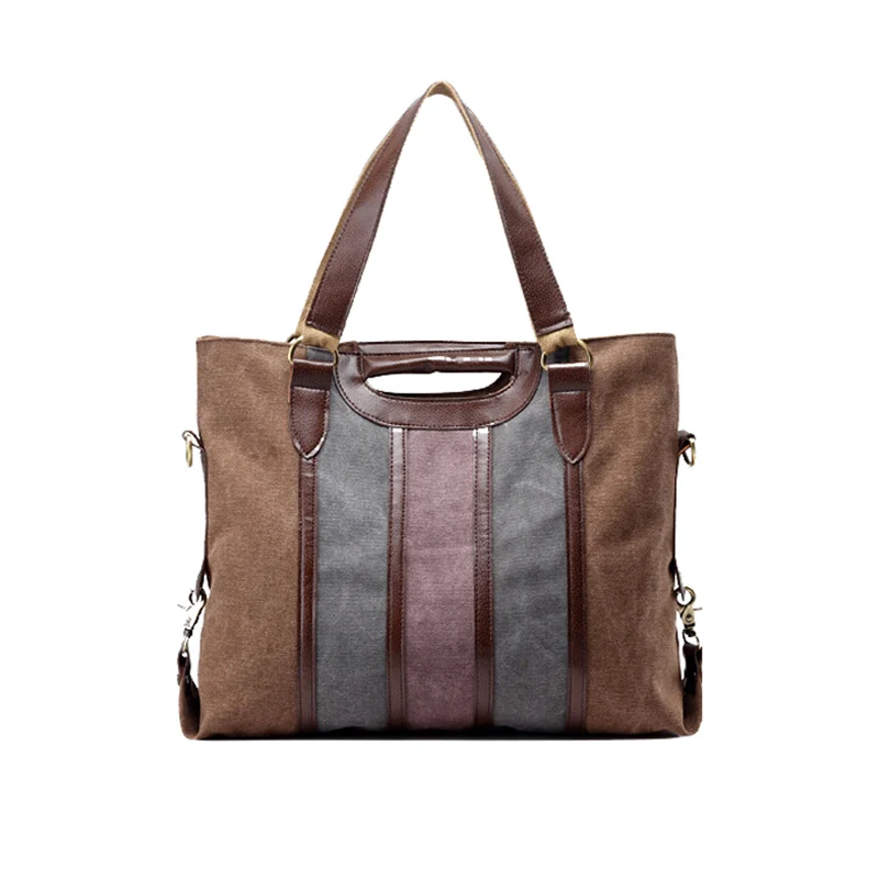 Fashion Color Stripe Canvas Bag Ladies Leisure Bags Large Shoulder