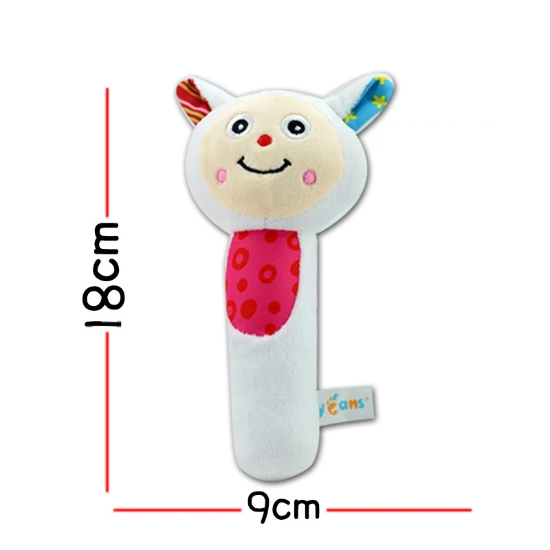 3pcs lot Baby Plush Toy Rattles Soft Hand Bell Animal Model Infant 0 36 Months Soft 3