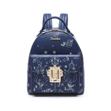 2017 Женщины Кожа Рюкзак Backbag Бренд Женский Menina Для Подростков Синий Рюкзак Mochila Sac Dos