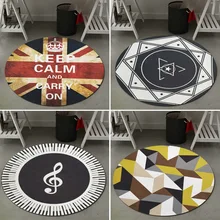 Простые нордические короткие бархатные круглые ковры современный домашний журнальный столик спальня ковер компьютерные украшения для стула коврик/коврики