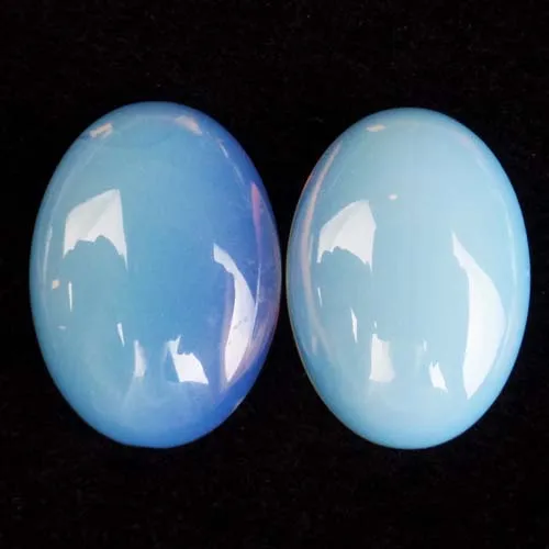 2pieces/lot)Wholesale Natural Mixed Stone Oval CAB CABOCHON 25x18x6mm yl061801 - Окраска металла: Opal Opalite