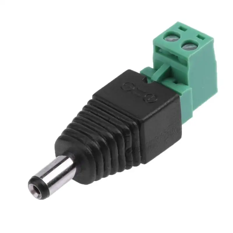 

20pcs Male DC Power Jack Connector Crimp Terminal Block Plug Adapter Converter Connector for CCTV Security Camera
