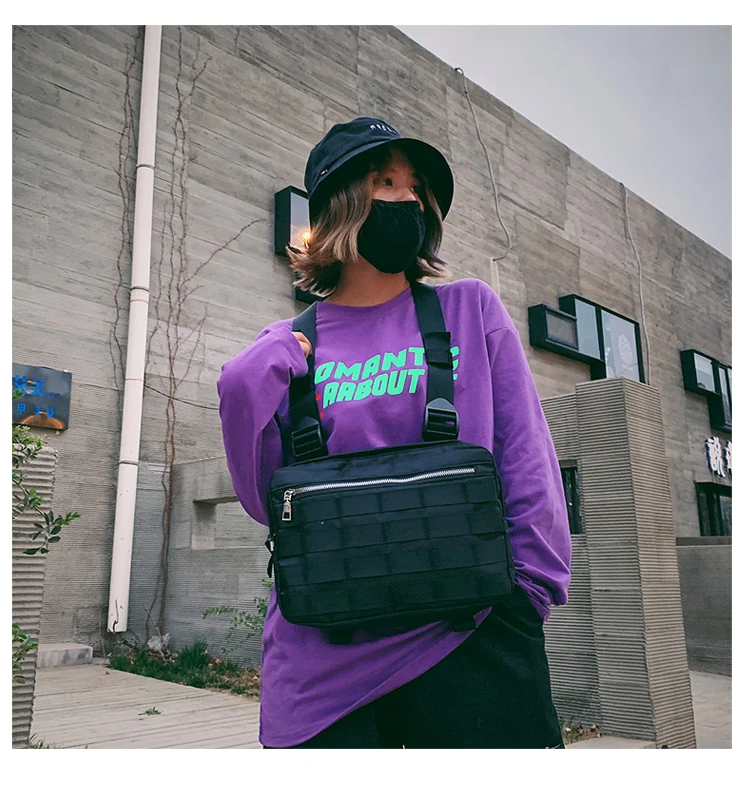 Грудь установка сумки Регулируемая тактический карманный хип-хоп Уличная функциональная тактическая сумка на ремне сумка через плечо Kanye